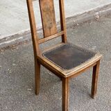 Art Deco chair in wood and brown