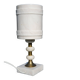 Lamp in white alabaster and brass