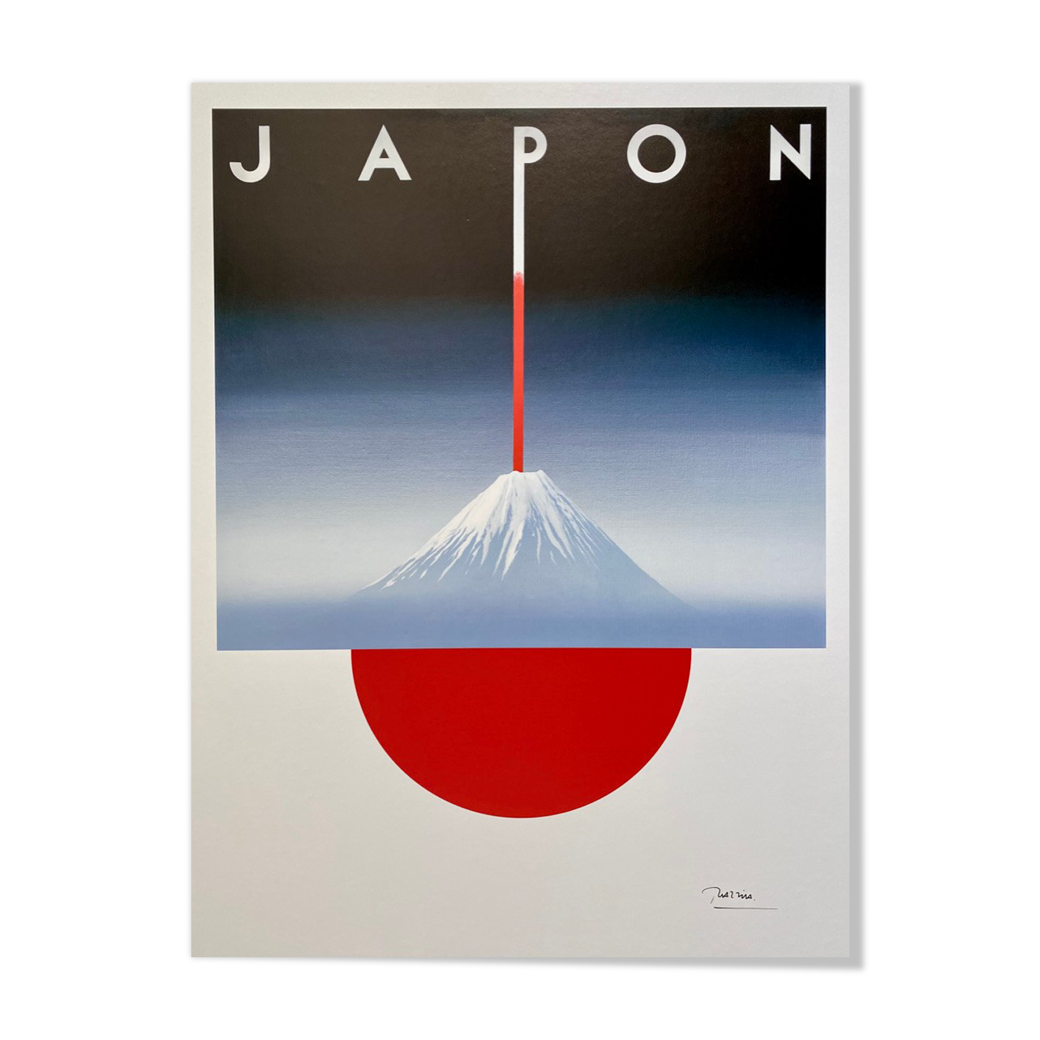 Original poster Razzia - Japan - Signed by the artist - entoilé / On linen