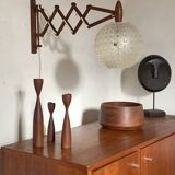 Scandinavian vintage chisel stem light in teak