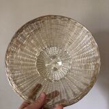 Braided silver metal basket