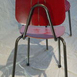 Pair of stackable steel tube chairs