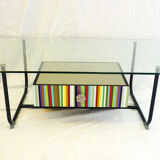 Top glass coffee table