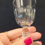 Lot 6 anciens verres a vin porto cristal, Baccarat Modèle Clermont Côtes Plates