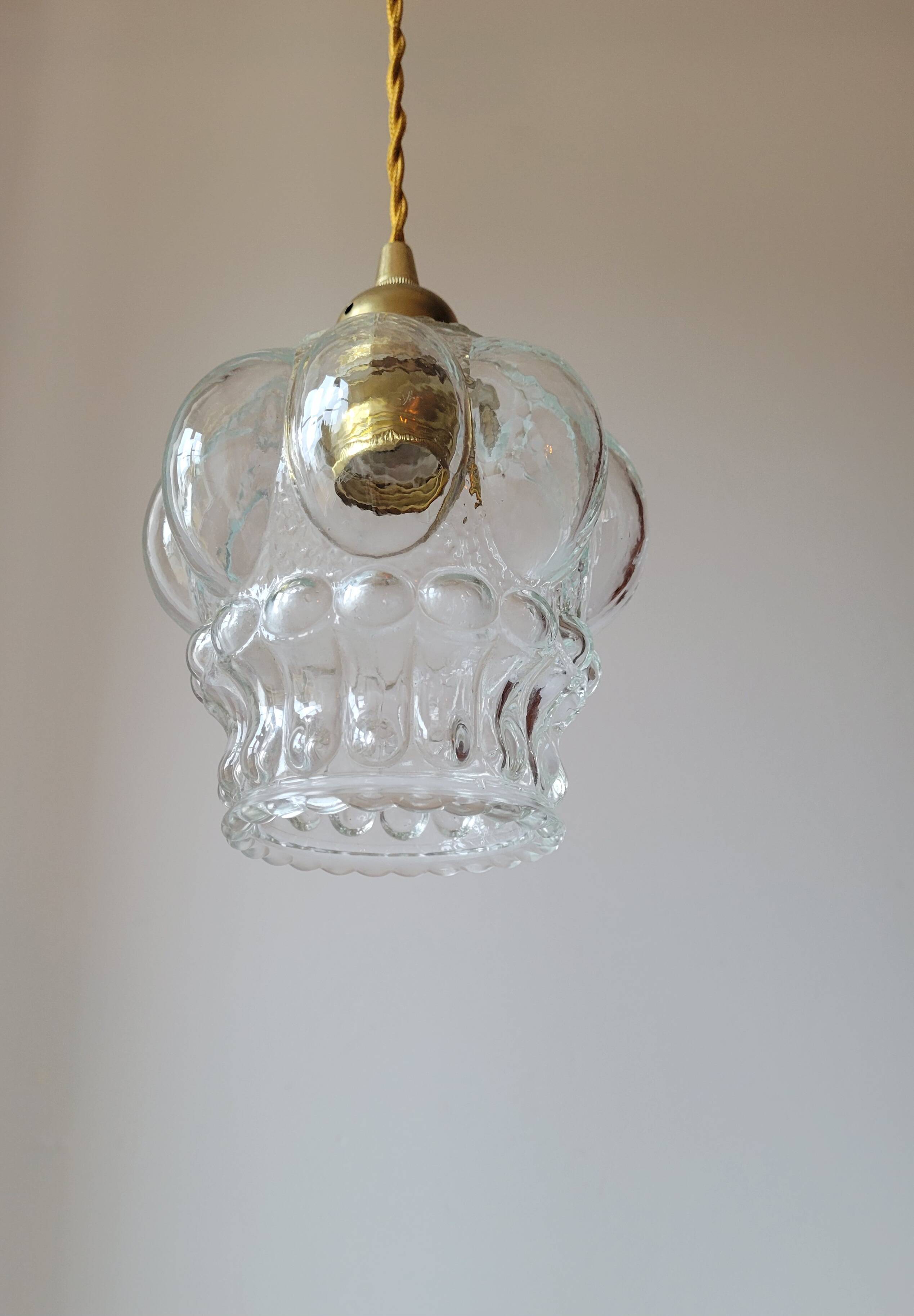 Molded glass pendant light