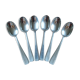 set of 6 small art deco spoons in silver metal