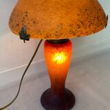 Vintage mushroom lamp in glass paste