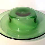 Bol de centre en verre soufflé à la main vintage, Empoli, Italie, années 1970