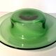 Vintage Hand Blown Green Glass Centerpiece Bowl, Empoli, Italy, 1970s