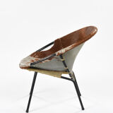 Cowhide armchair, circa 1960