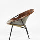 Fauteuil en peau de vache, circa 1960