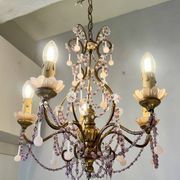 Lustre italien opaline rose