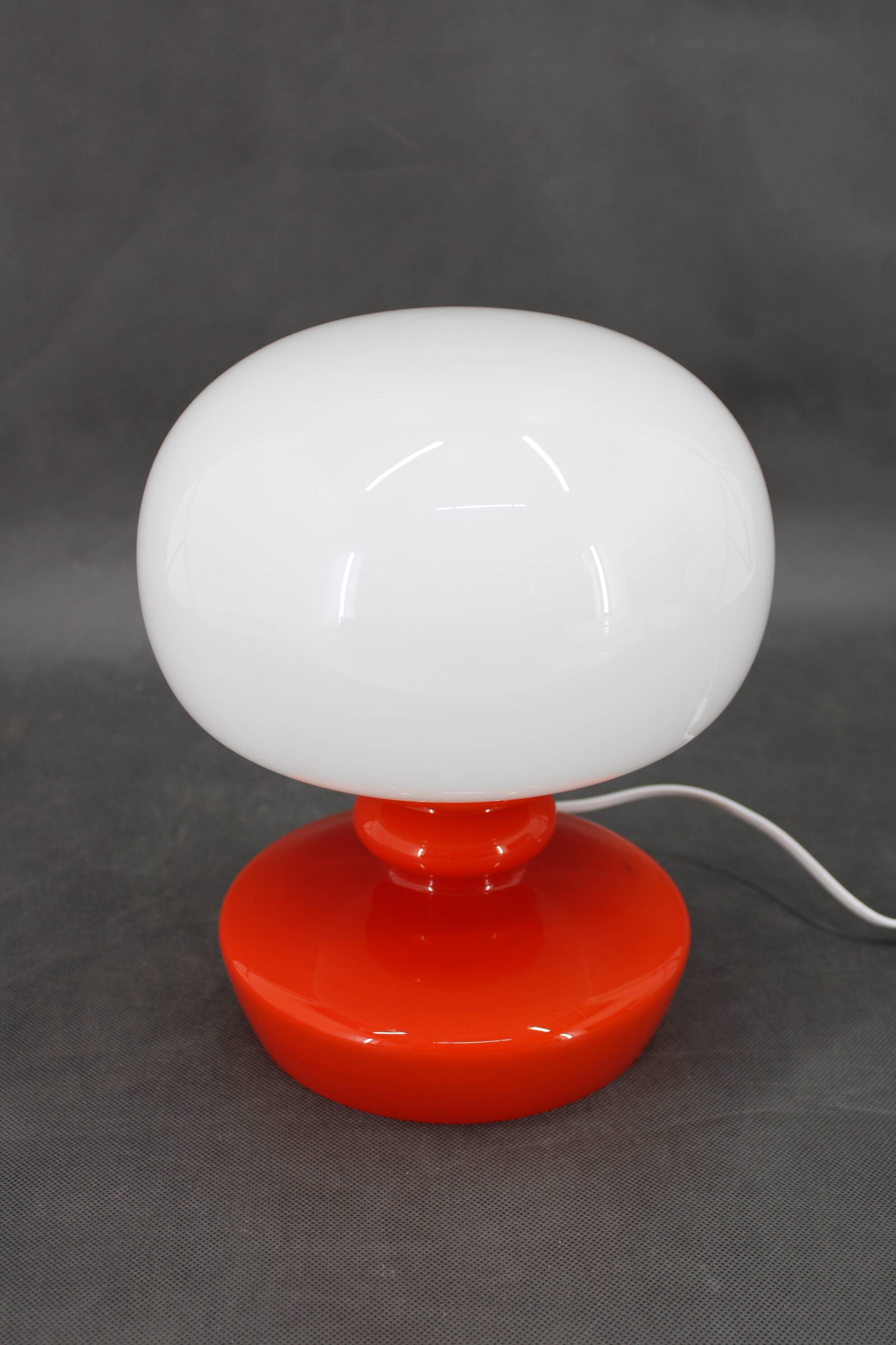 1970s Stepan Tabery Opaline Glass Table Lamp, Czechoslovakia