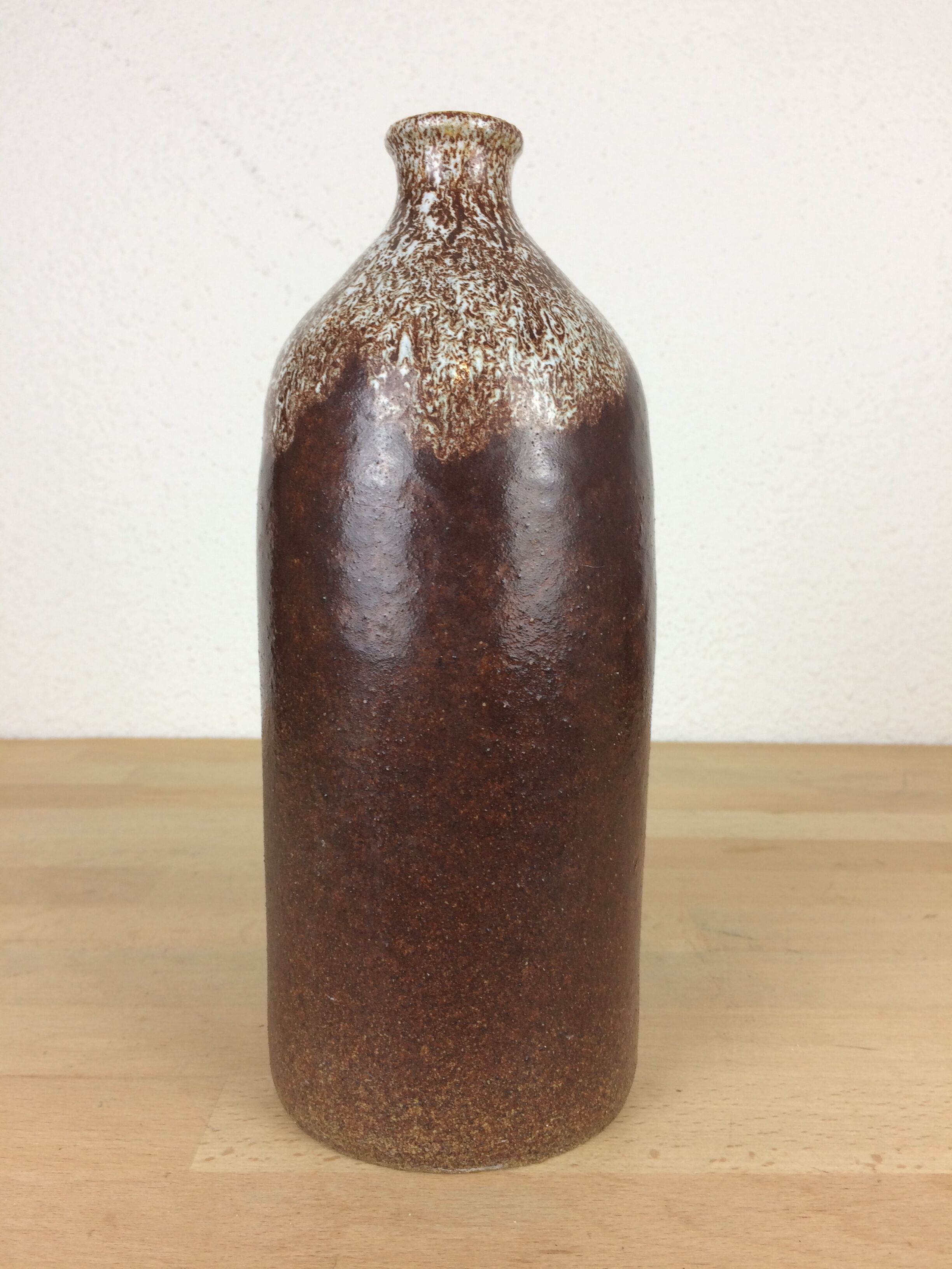 Bottle vase signed Accolay in sandstone