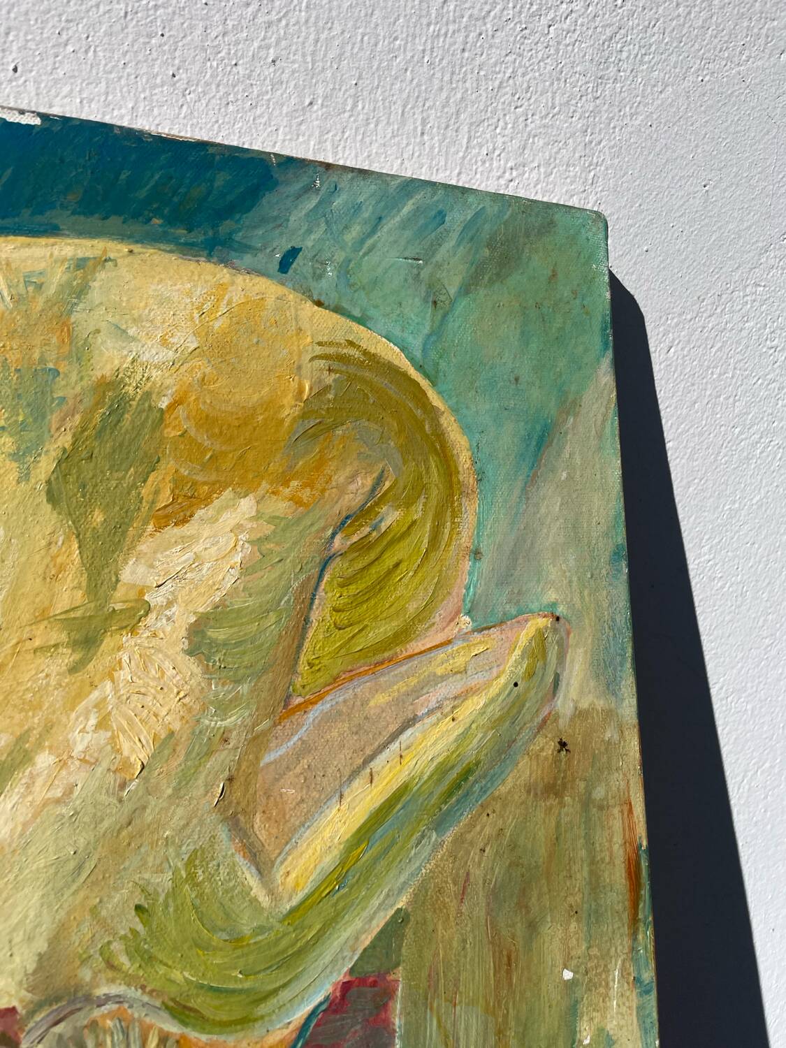 Tableau ancien huile sur toile nu féminin