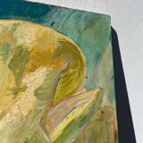 Tableau ancien huile sur toile nu féminin