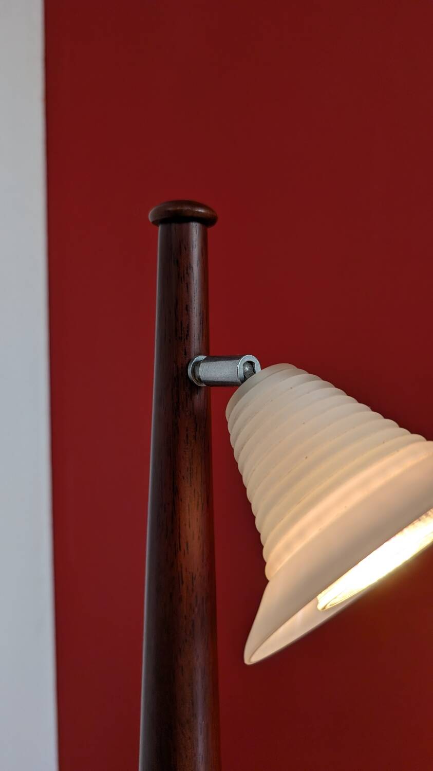 Scandinavian mahogany lamp