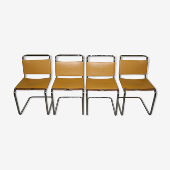 Lot de 4 chaises B33 Marcel Breuer édition Gavina