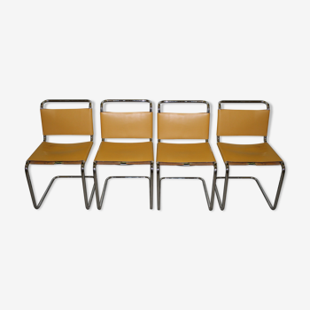 Set of 4 chairs B33 Marcel Breuer Gavina edition