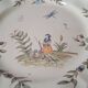 6 dinner plates with Moustiers de Longchamp decor. 1985