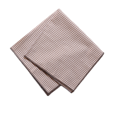 MONOPRIX - serviette petit vichy marron