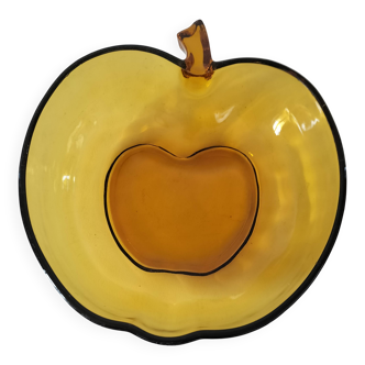 Saladier vintage pomme verre pressé