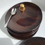 11 Salins Panama brushed oval dessert plates