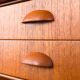 Danish vintage teak bookcase with a hidden desk, 1960s
