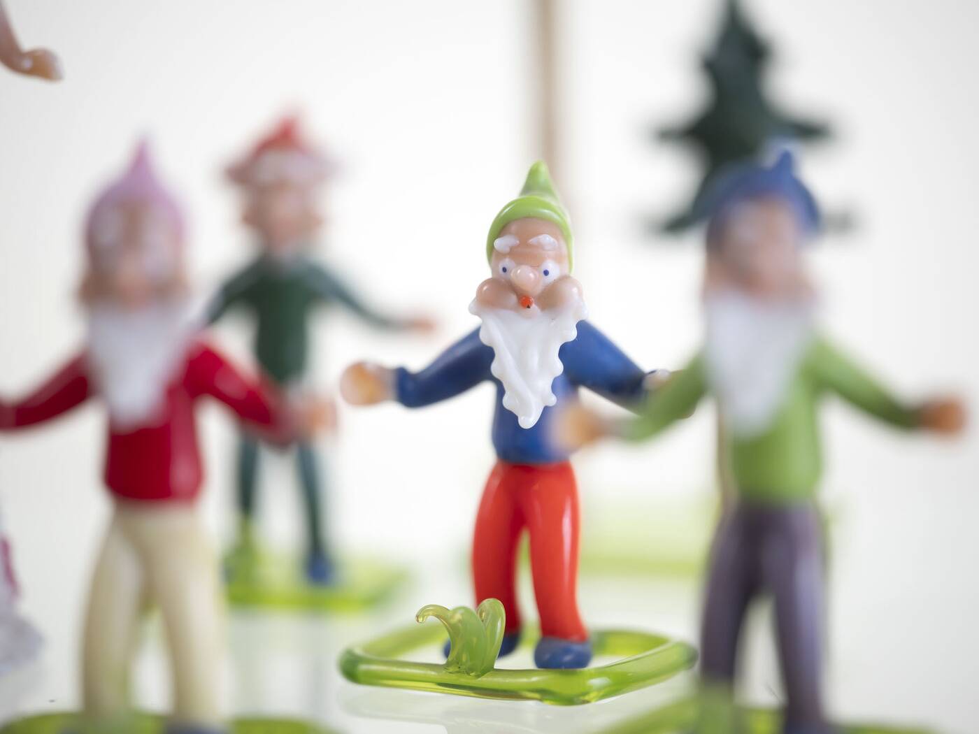 Vintage Glass Figurine Set, Jaroslav Brychta, 1930s–1940s