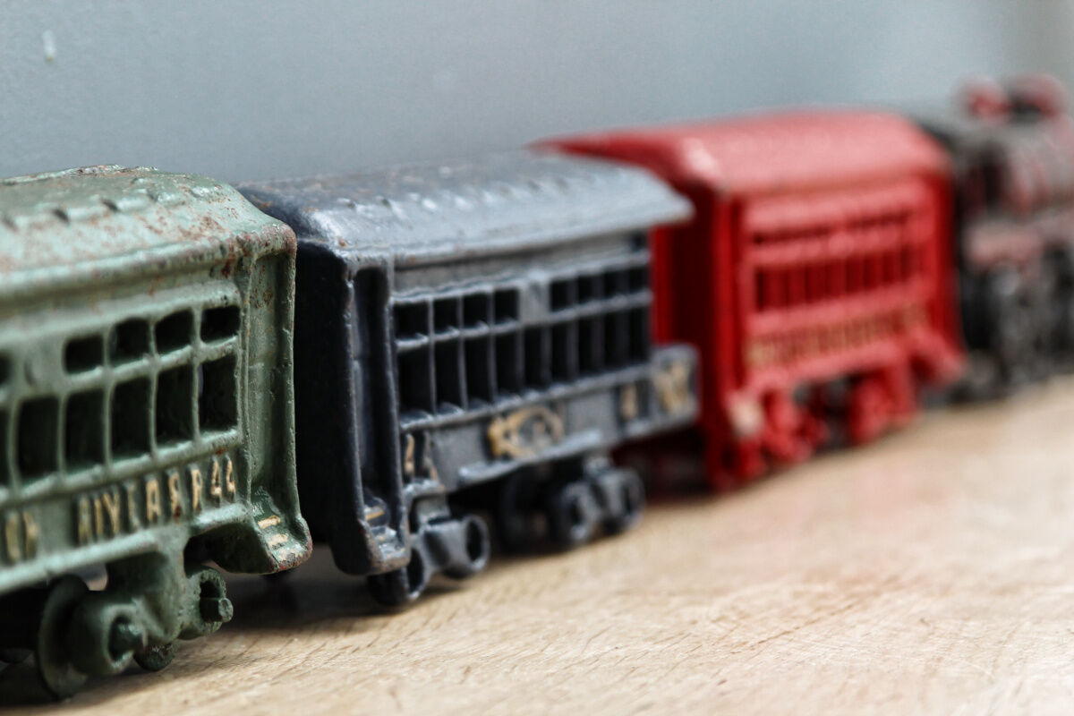 Cast iron train, 50s, made in US