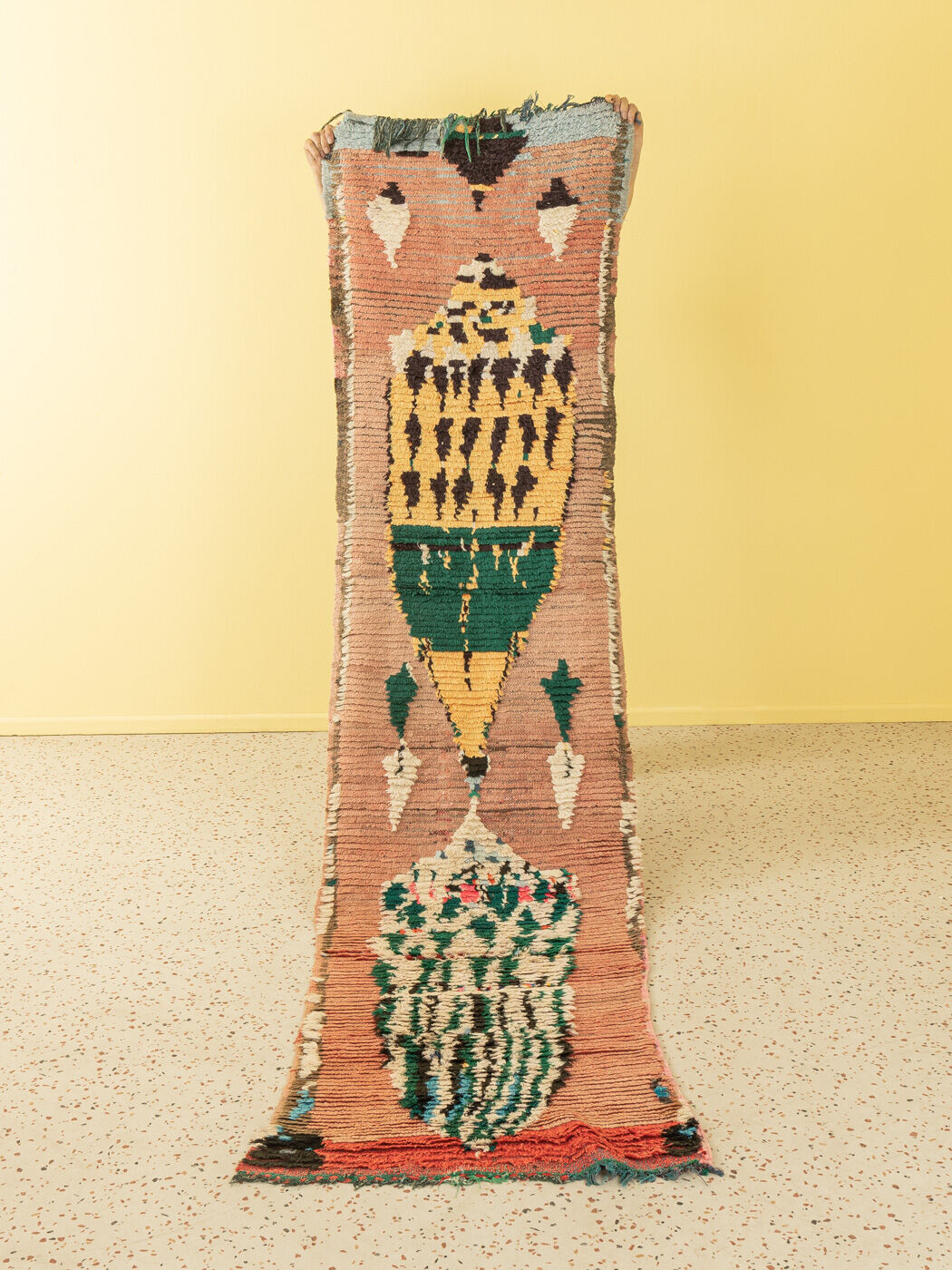 Vintage boujad, berber rug, 80 x 330