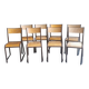 Serie de 8 chaises vintage empilables
