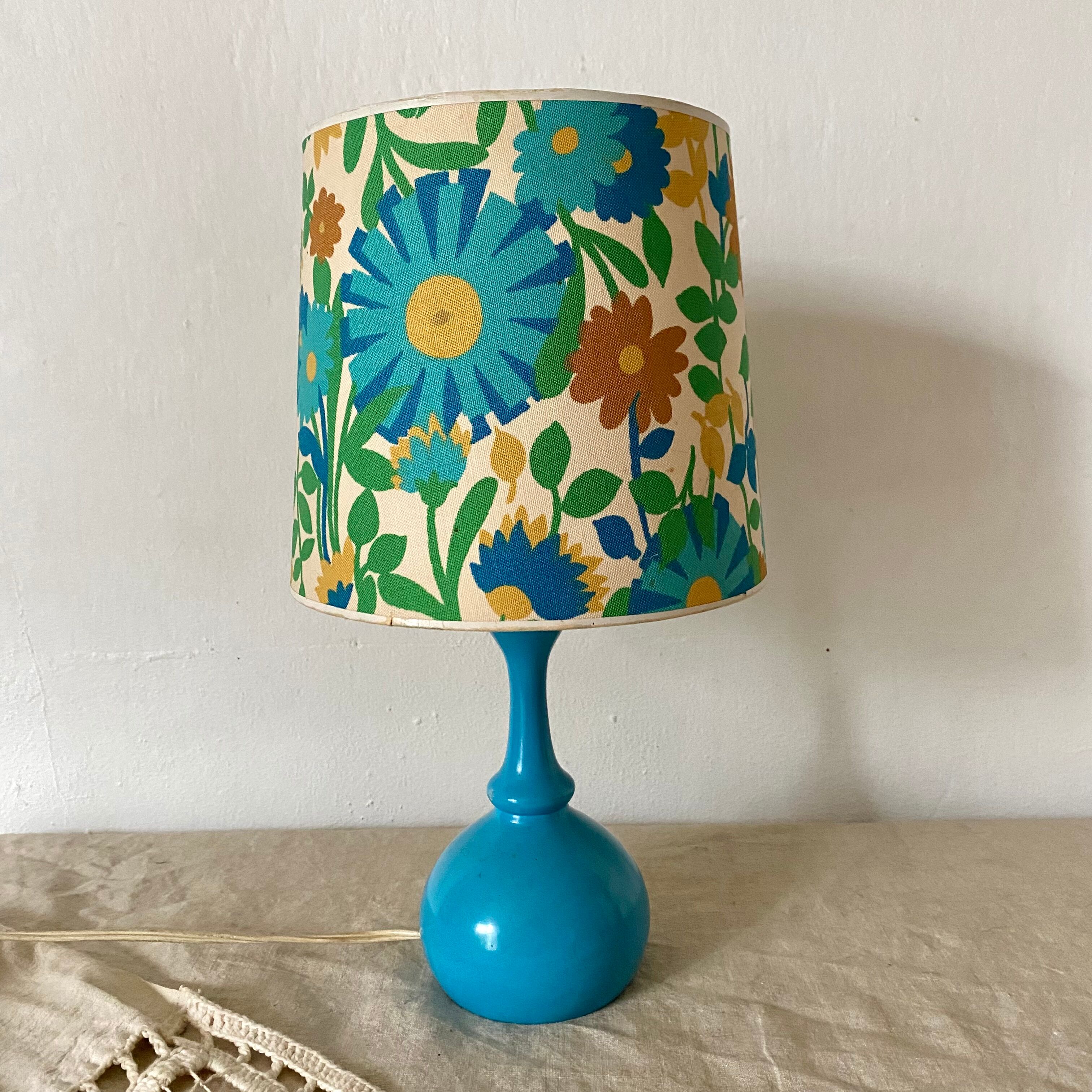 Vintage lamp flowers 70s