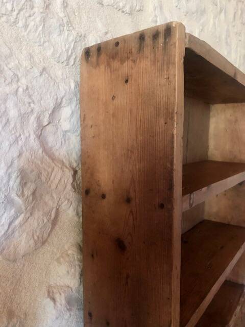 Antique wooden craft shelf