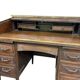 Bureau américain vintage en bois avec volet roulant