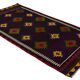 Turkish Kilim Yuruk Vintage 173x342 cm Geometric Red Green Yellow