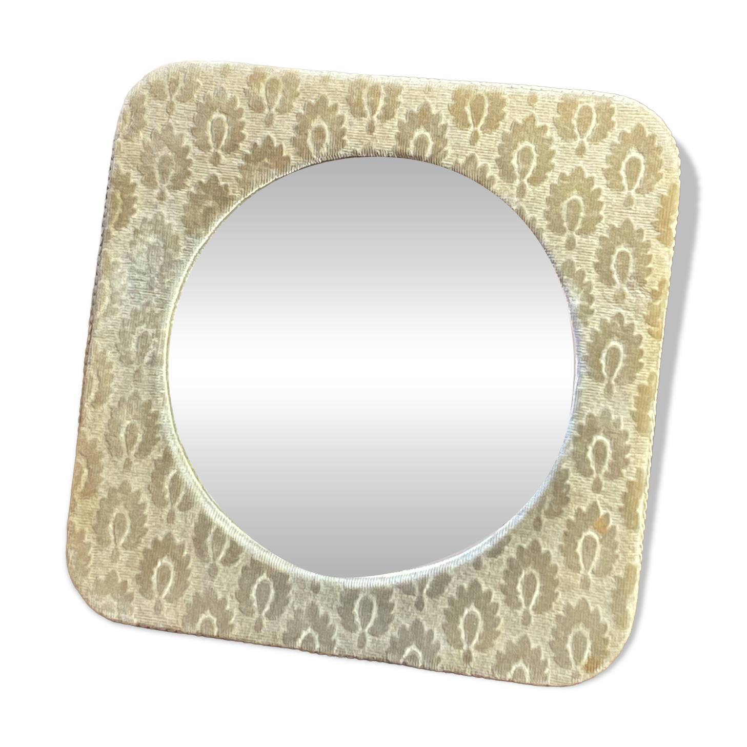 Velvet tabletop mirror