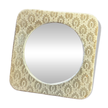 Velvet tabletop mirror