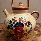 Gargoulette / Jug signed Longchamp - Hand-painted ceramic - Vintage