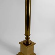 Important Tiffany-style lamp, bronze and stained glass – 20th century