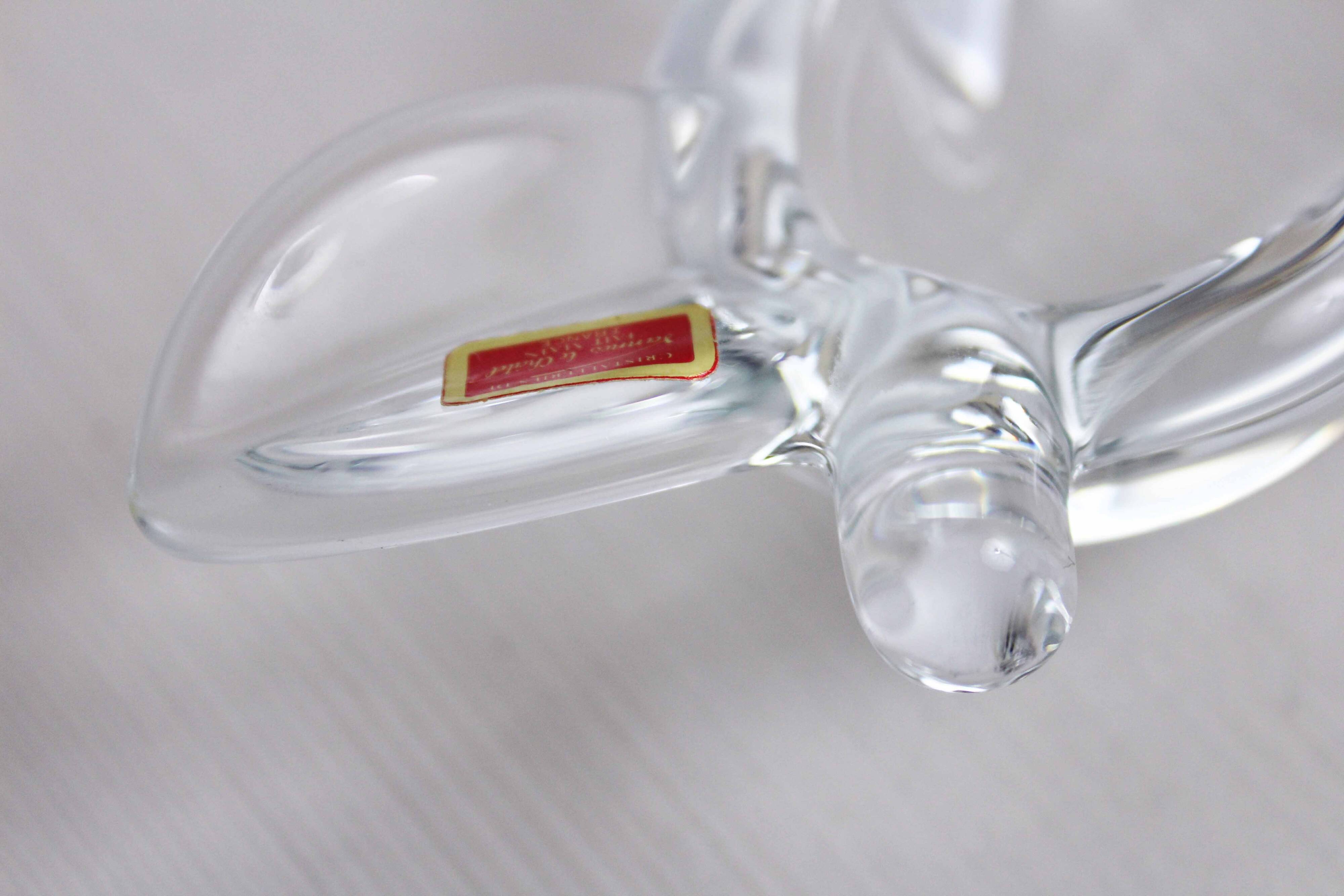 Empty crystal pear pocket ashtray