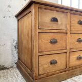XXL solid oak counter sideboard