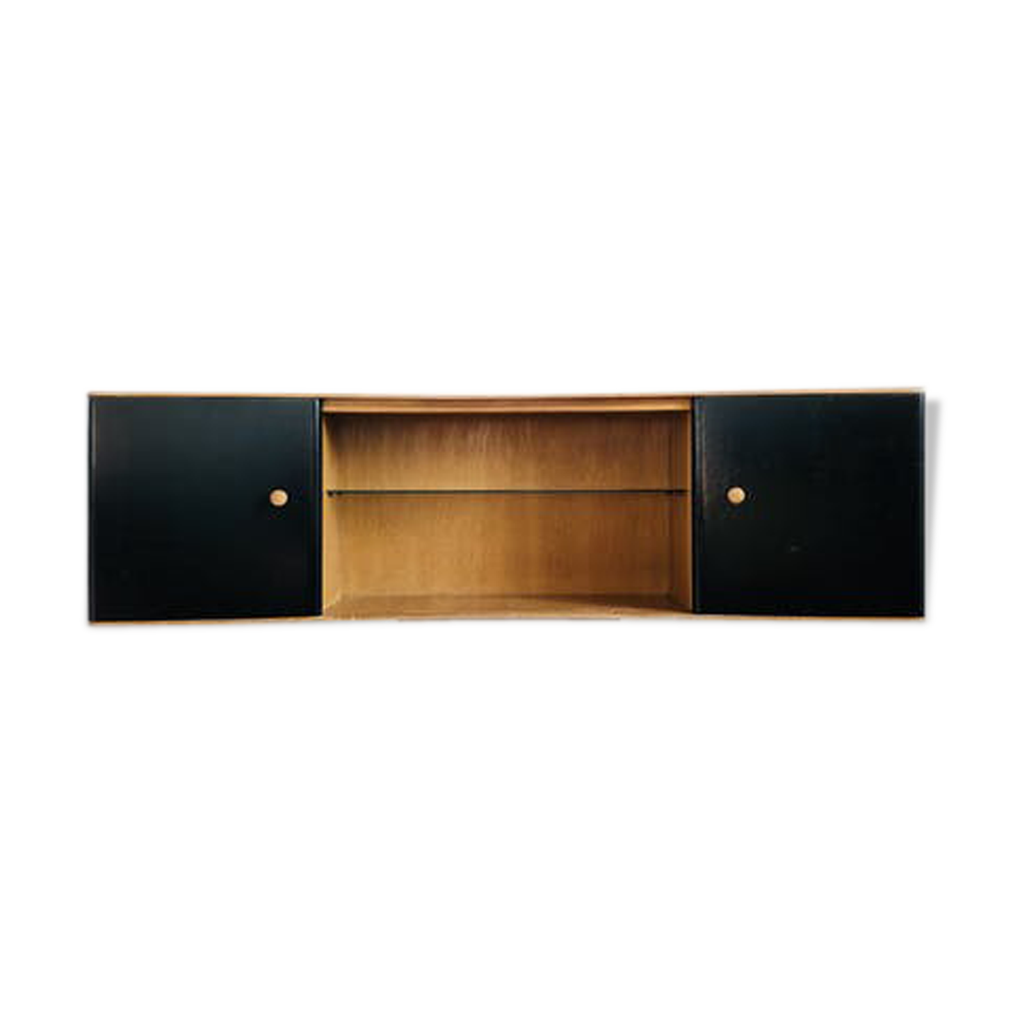 Oak wall hanging sideboard 1960
