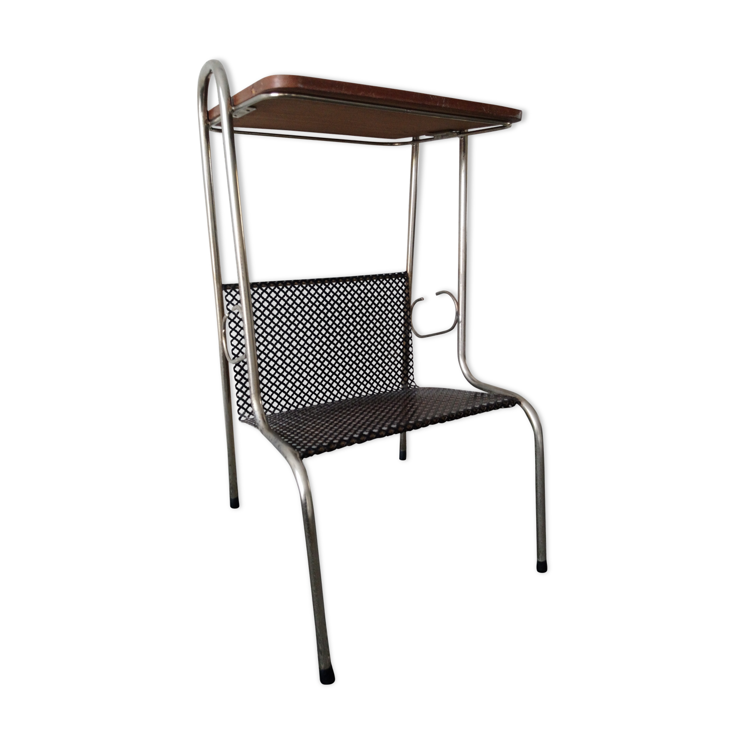 Vintage magazine rack side table