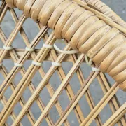 Vintage woven rattan/basket barrel chair