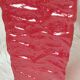 Triangular glass vase waffle effect years 70'