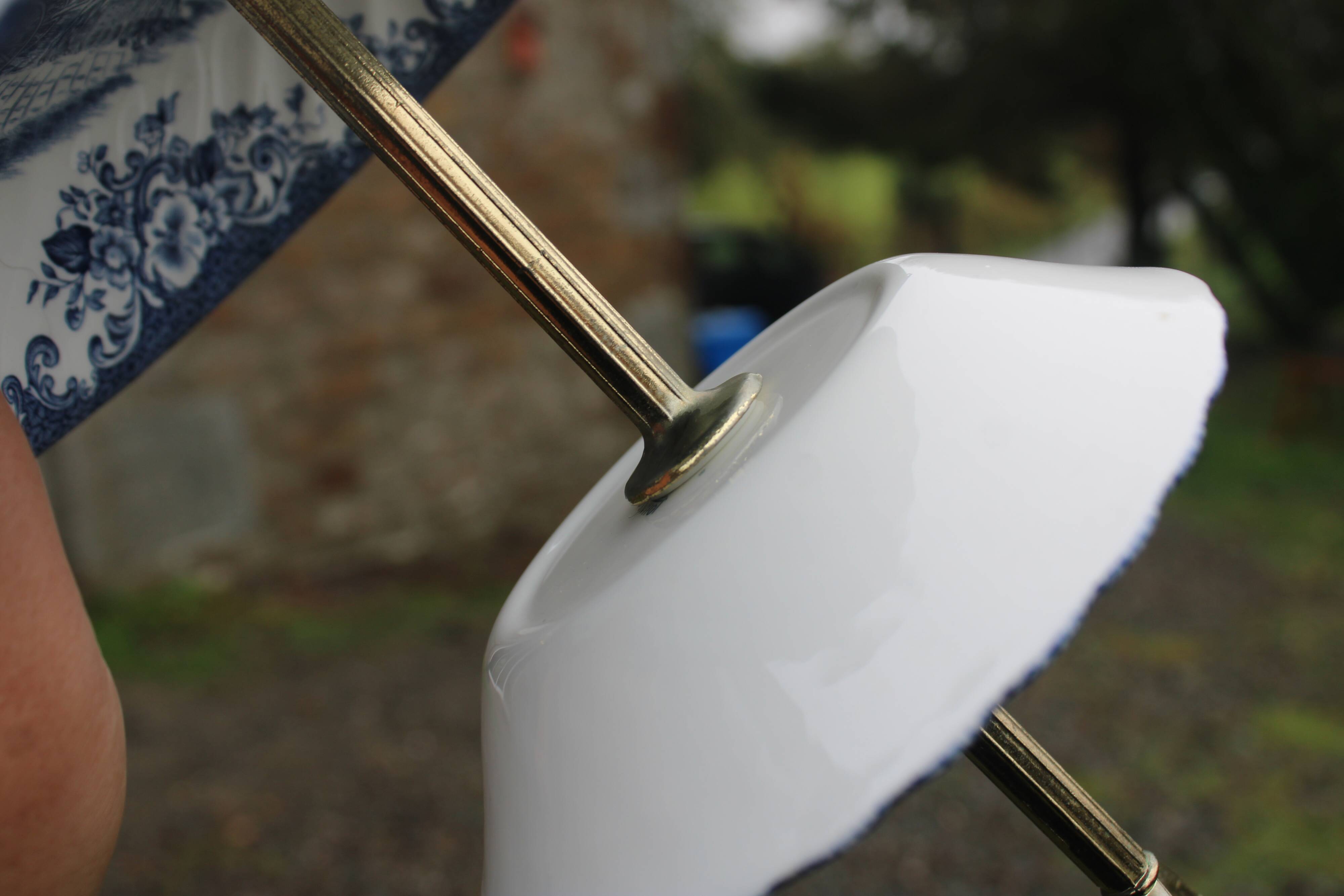 Johnson Bros. Two-Tier Serving Dish – “Coaching Scenes” – Blue English Earthenware