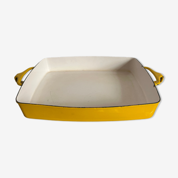 Yellow enamelled Dansk baking dish