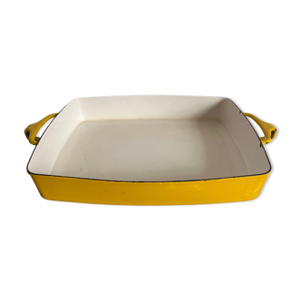 Yellow enamelled Dansk baking dish