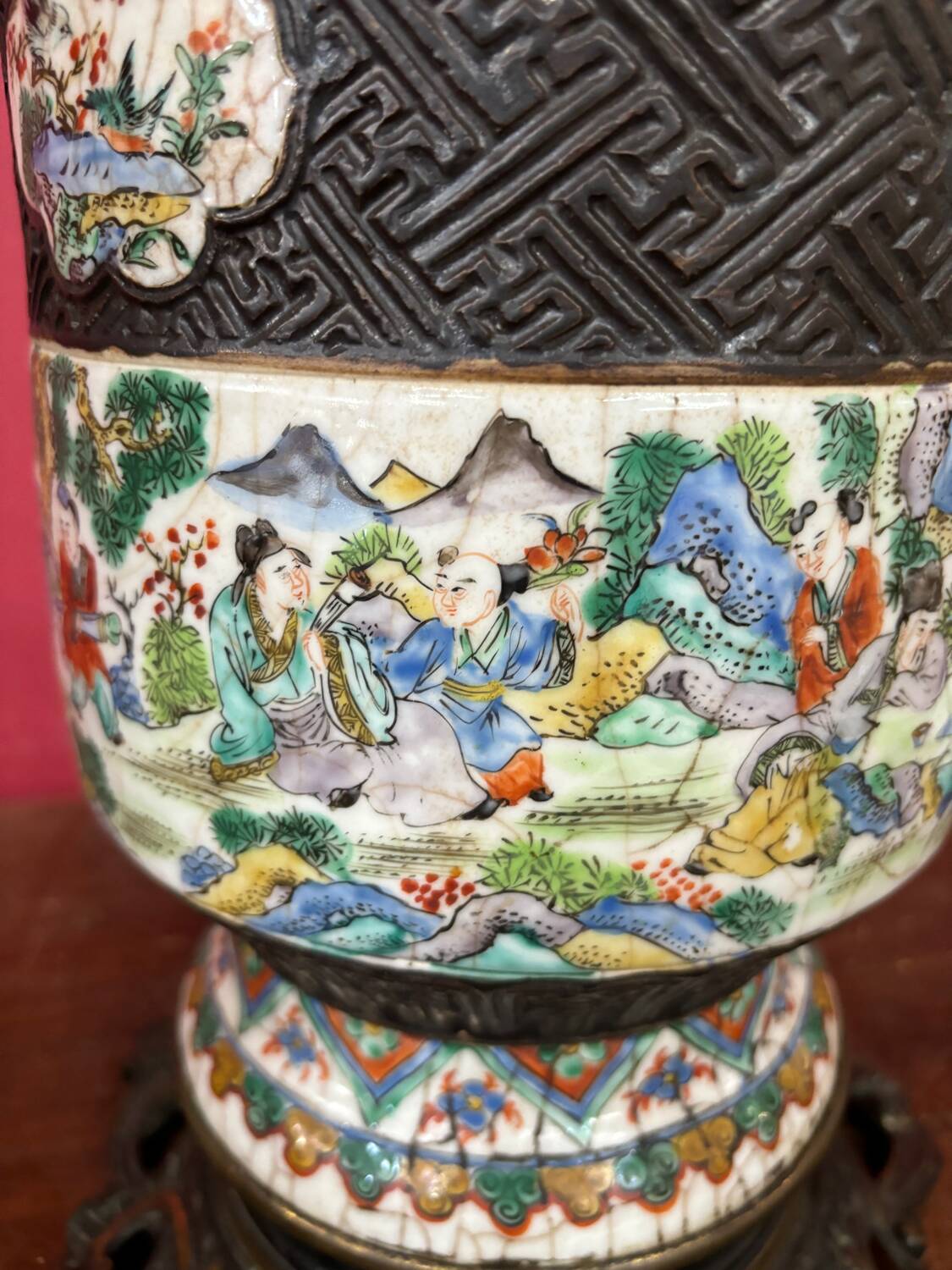 A Chinese famille rose porcelain vase called 'from Nanking' 19th century 55cm